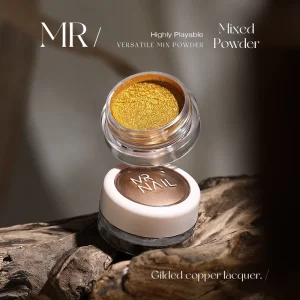 Gold-Plated Copper Nail Art Paint Powder Sequin Fine Styling Glue Blending Vignetting Versatile Mixing