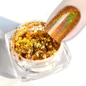Good Price Gold Holographic Pigment Nail Powder Pigment Chrome Nail Powder