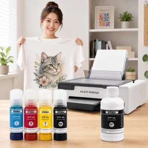 Goosam Premium 70ML 250ML CMYK White DTF Ink Set for Epson L1800 L805 L8058 A3 A4 Desktop Inkjet Ecotank Printer