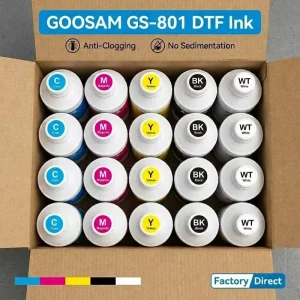 Goosam Super 1000ml Bulk Textile Printer Pigment Ink No Sediment White DTF Ink For Epson R1390 Xp600 L1800 I3200 Printing