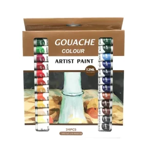 Gouache Paint Set Non toxic 24 Colors 12ml Gouache Paint Colour