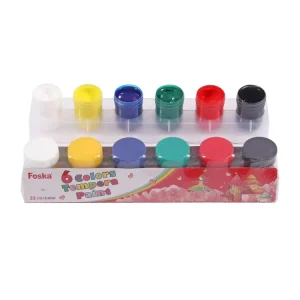 Gouache Tempera Paint Set 6 Colors 22ml Washable Pigment for Kids