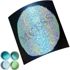 Green Holographic Rainbow Handmade Watercolor Powder Pigment