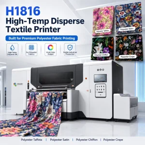 H-1816 16 PCS Ricoh Gen6 Printhead 1800mm Belt Digital Textile Printer for High Temperature Disperse Ink Polyester Fabric