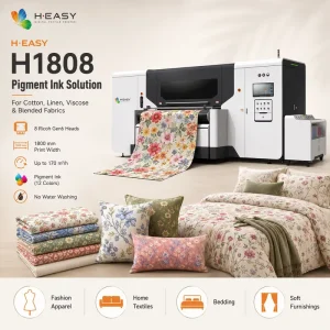 HEASY H 1808 1.8m 8 Ricoh Gen6 Heads Belt Type Pigment Ink Roll to Roll Fabric Printing Machine for Cotton Silk