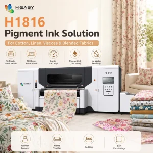 HEASY H 1816 Automatic New 1.8m 16 Ricoh Gen6 Heads Belt Type Pigment Ink Direct to Fabric Digital Textile Printer for T C Blend