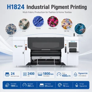 HEASY H 1824 Direct Fabric R2R 24 Heads Gen6 2400DPI Belt Type Pigment Ink Roll Textile Printing Machine New Automatic Poly