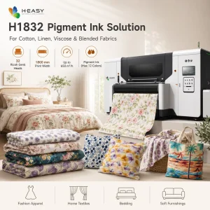 HEASY H 1832 1.8m 32 Ricoh Gen6 Heads Belt Type Pigment Ink Automatic Digital Textile Printing Machine for Poly Cotton New