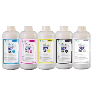 HONGSAM Water Based Pigment 1L CMYKW Bulk DTF Ink Transfer Film Printing Ink for EP I3200 Xp600