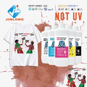 Happy JAMHURI Factory Price Premium Pigment DTF Ink for Transfer Printing Vibrant CMYK + White Ink for Inkjet DTF Printers