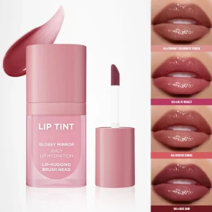 Hellokiss 9911 Glossy Mirror Lip Tint High Pigment Plumping 6 Colors Lip Stain Custom Lip Gloss
