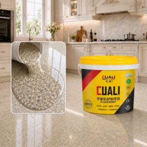 High Gloss Epoxy Colored Sand Floor Paint for Bathroom Kitchen Old Floor Refurbishment Epoxy Color Sand Self-Leveling