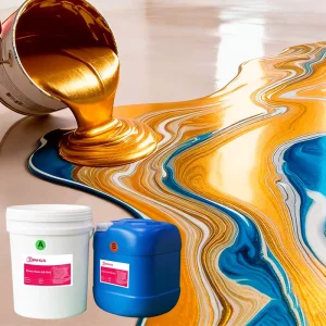 High Gloss Hard Metallic Pigments Floor Coating Metallic Epoxy Floor