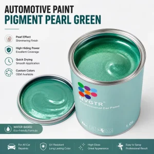 High Gloss Pearl Green Metallic Refinish Paint Custom Color Auto Body Coating Automotive Paint Pigment Pearl Green