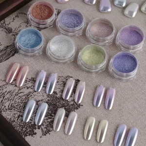 High Gloss Sequin Moonlight Chrome Powder Mirror Effect Luxury Nail Art Decoration Pigment for Nail Art