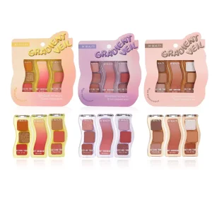 High Pigment Custom Eyeshadow Palette High Quality Blush Blurring Organic Gradient Veil Face Blush and Eyeshadow Set