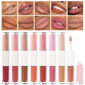 High Pigment Dual Matte Liquid Lipstick Vegan Private Label Lip Gloss for Cosmetics Makeup Use
