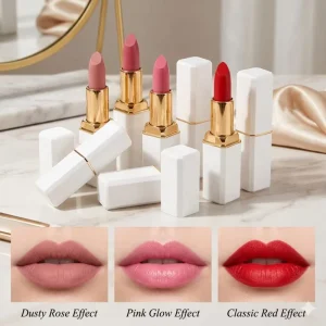 High Pigment Lip Gloss Waterproof Long Lasting Red Velvet Texture Creamy Matte Lipstick