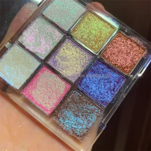 High Pigment Makeup Shimmer Eye Shadow Mini Palette Private Label Vegan Eyeshadow Palette Cruelty Free Duo Chrome Eye Shadow