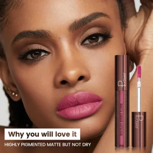 High Pigment Matte Liquid Lipstick 5 Colors Waterproof Long Lasting Smooth Vegan Friendly