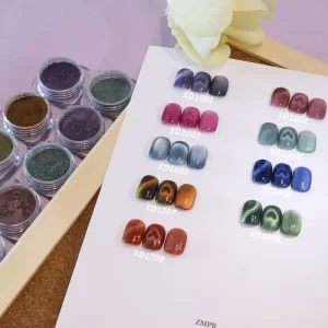 High Pigment Powder for Nails Magnetic Chrome Mirror Pigment with Cat Eye Effect for Nail Art & Nail Painting Decoration