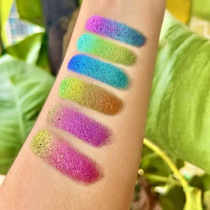 High Pigment Pressed Single Color Duochrome Eyeshadow Multichrome Multi Colored Metallic Duochrome