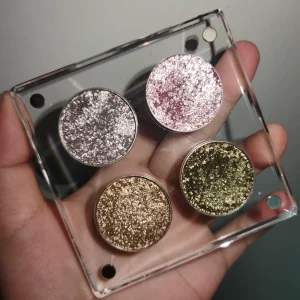 High Pigment Private Label Metallic Glitter Acrylic Eyeshadow Palette Glitter Makeup Eyeshadow
