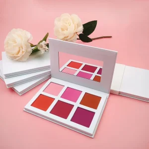 High Pigmented Blush Powder DIY Highlighter Contour Face Makeup Palette Private Label Vegan 6 Colors Blush Palette