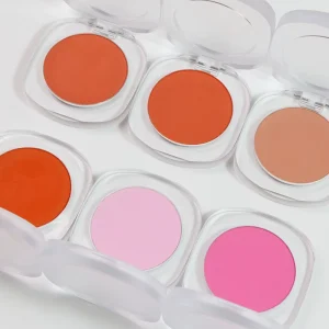 High Pigmented Blush Powder Low MOQ Pink Shimmer Blush Palette Private Label Cosmetics Vegan Blusher Long Lasting Makeup