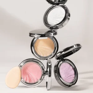 High Pigments Glitter Sparkle Highlighting Blush Eye Shadow Cosmetic Waterproof Long Lasting Highlighter Makeup Powder Palette
