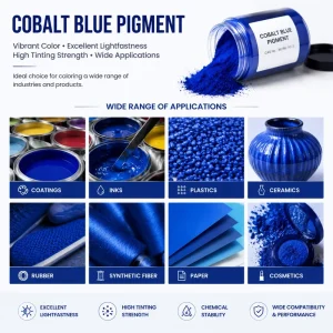 High-Purity Cobalt Blue Inorganic Pigment, Lightfast and Heat-Stable, for Plastic, Rubber and Ink
