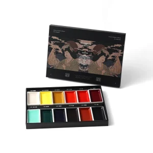High Quality 12 Color Watercolor Pigment Set for Beginner Art Paint on Paper Tang Dynasty Series