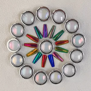 High Quality 16 Color Auroral Powder Shell Nail Art Kit Magic Mirror Powder for Nail Salon Use Fashion Coating Pigment