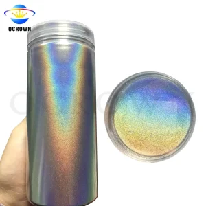 High Quality Holographic rainbow Effect Pigment Paint Nail Art Powder Ink