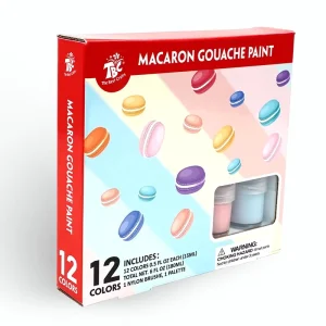High Quality Non toxic12 Macaron Colors Watercolor Acrylic Gouache Paint Set Kids Diy Art Painting Supplies