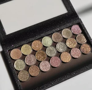 High Quality Shimmer Glitter Sparkle Shiny Luminous Eyeshadow Beautiful High Pigmentation Eye Pigment Single Metallic Eyeshadow