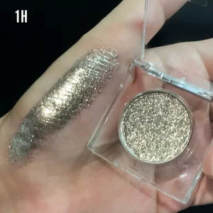 High Quality Shimmer Monochrome Duochrome Eyeshadow Palette Custom Own Logo Luxury Sparkle Glitter Metallic Shimmer Eye Shadow