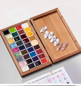 High Saturation Nail Art Watercolor Pigment Plate 42 36 Colors Blooming Pearlescent Pure Color Special UV Gel Pigment for Nail