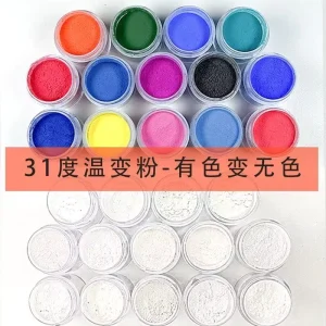 High Temperature Colorful Thermochromic Powder Pigment Color Changing for Fabric Plastic Leather Paint Plastic Bag Package