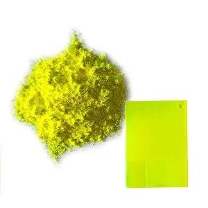 High Temperature Stable Brilliant Lemon Yellow Neon Powder for Engineering Plastic Masterbatch Processing ZVMR17