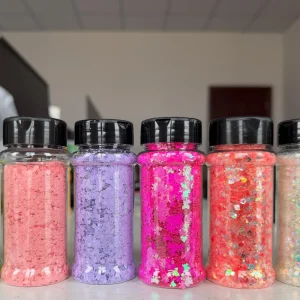 Holographic 2OZ Chunky Glitter Powder Metallic Glitters Crafts Sequins Epoxy Resin Pigment Dust for Tumblers Painting