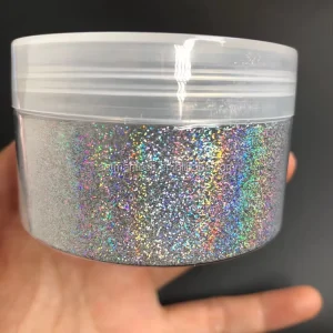 Holographic Fine Glitter Pigment Powder for Lip Gloss Making Iridescent Effect