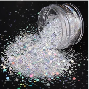 Holographic Iridescent Chunky Glitter Mix 10g Jar 48 Colors Polyester Body Glitter For Resin Tumblers DIY