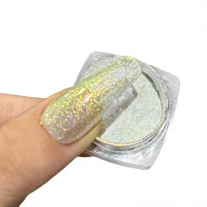 Holographic Laser Rainbow Aurora Powder Iridescent Chrome Nail Mirror Coating Pigment Cosmetic Grade Inorganic Pigment