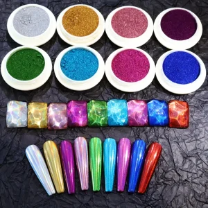 Holographic Microglitter Mirror Chrome Nail Pigment Powder