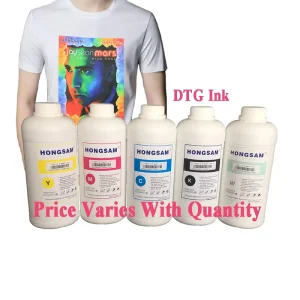Hongsam Water Based Inks 200ml Direct to Garment Pigment Printing DTG Ink for T Shirt Fabric