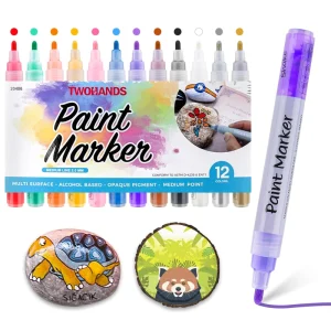 Hot Selling 12 Colors Student Drawing Refillable System Alcohol based Liquid Paint Marker