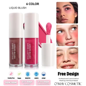 Hot Selling Custom High Pigment Silky Liquid Blush Cream Blush Matte Blush Liquid Contour Eyeshadow Lip Cheek Tint Eyes Makeup