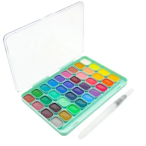 Hot Selling Macaron Semi Dry Watercolor Cake Set 36 Colors for Paper Canvas Glass Painting Medium