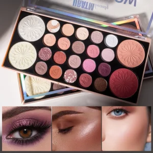 Hot Selling Waterproof 24 Color All In One Makeup Palette Longlastin Sweatproof Matte Shimmer Lipstick Blush Eyeshadow